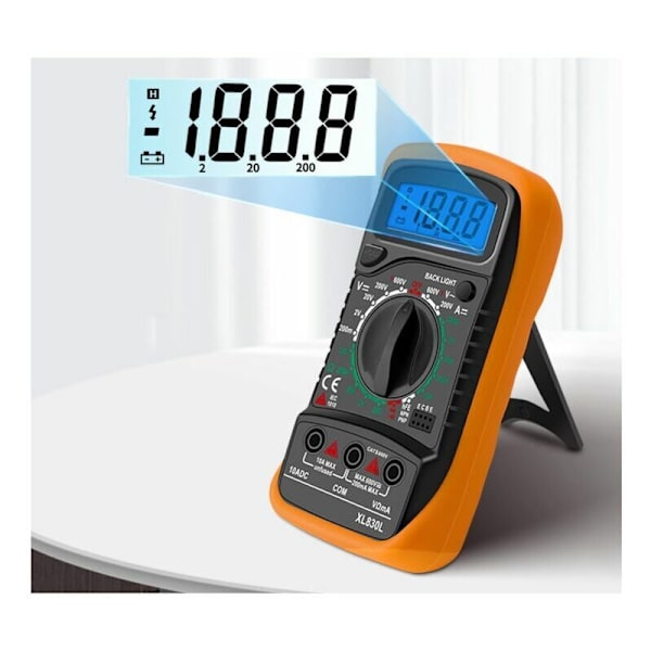 LCD Digitalt Multimeter, Høy Kvalitet Voltmeter Ammeter Ohmmeter,