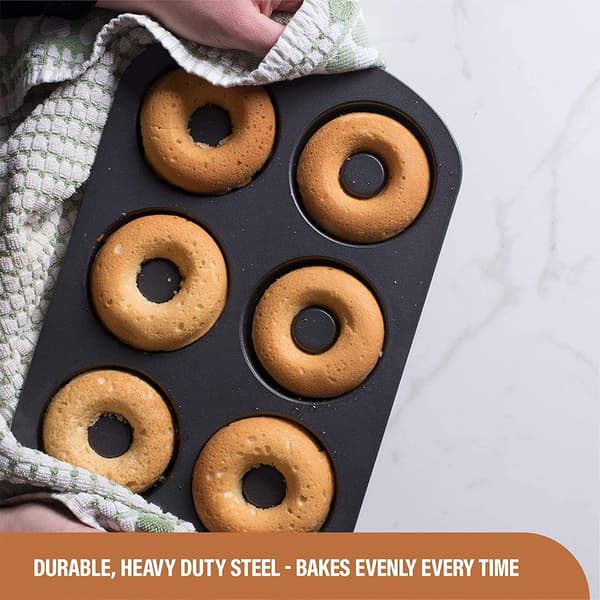 Non-Stick Donutforme med 6 Hulrum, Sæt af 2 Donutforme
