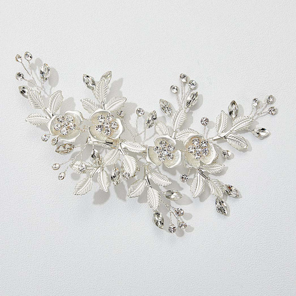 Silver Rhinestone Brudkam för Bröllop, Håraccessoar Hårkam för Kvinnor, 1 Styck