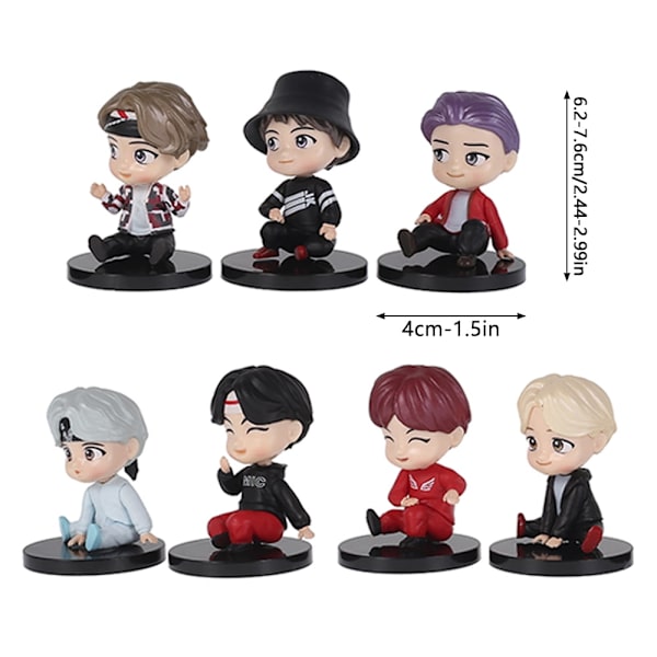 BTS Idol Doll 7-Pack för samlarleksaker