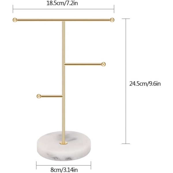 1 stk Smykkeorganisator, Metall T-Bar Halskjede Stativ
