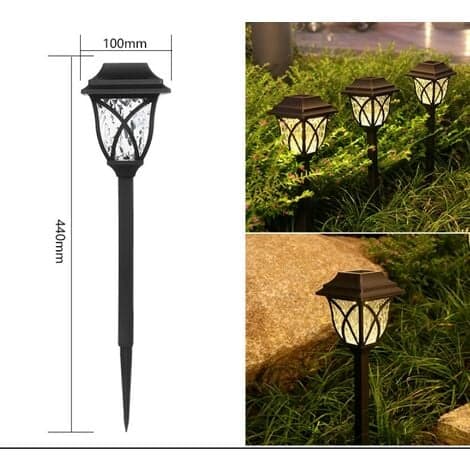 6 stk. solcellelamper til udendørs brug, LED-solcellelamper til haven, vandtætte
