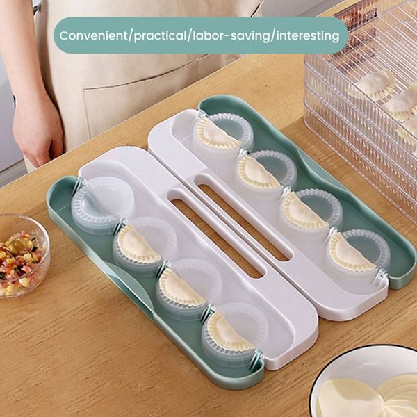 1 stk (Grøn) 8-i-1 Dumpling Maker Doven Specialværktøj til Fremstilling