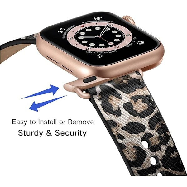Yhteensopiva Apple Watch -rannekkeen kanssa 41mm 40mm 38mm, aito nahka