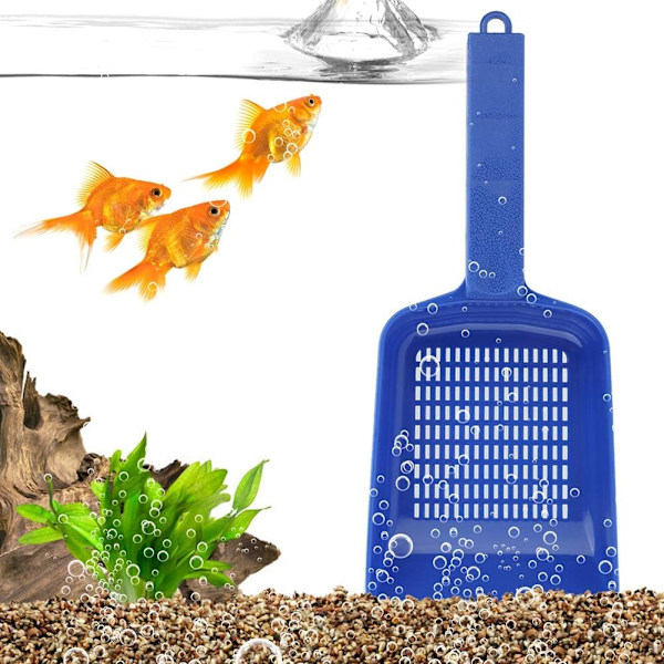 1 stk. blå akvariesandskuffe plastik multifunktionel