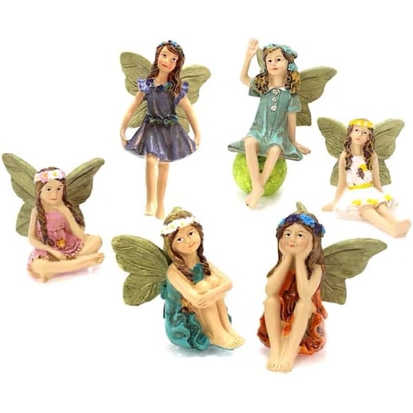 6 stk. Miniaturer Have Fe Figur