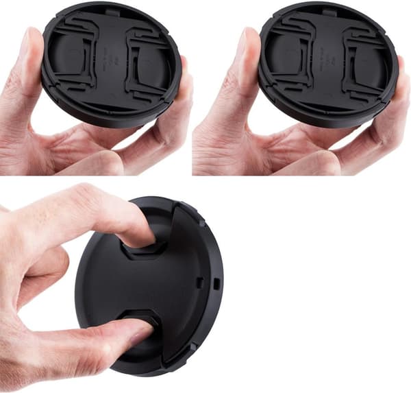 58mm Objektivskydd 2-pack Snap-on Framkamera Objektivskydd för Canon Niko