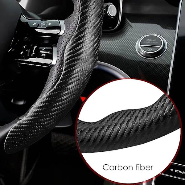 Universal Carbonfiber Bilrattskinn Segmentert Bilrattskinn