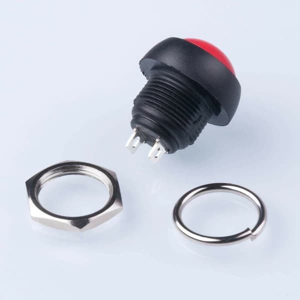 Rød 20 stk 12mm Mini Momentary Trykknappbryter, Vanntett Trykknapp
