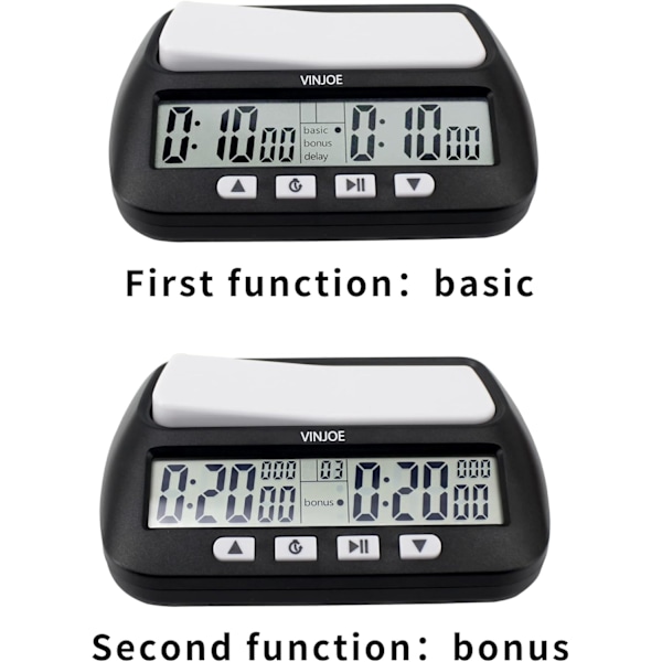 Digital Skak Timer (Med Batteri)