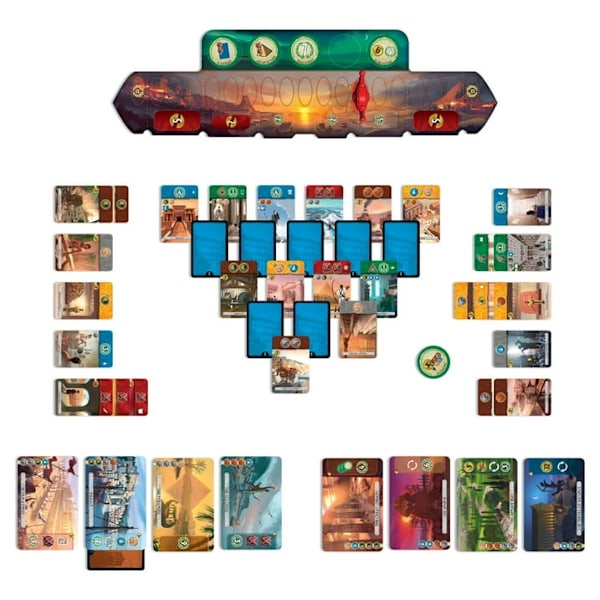 7 Wonders: Duel Fun 2-spillers civilisation-bygger brætspil Repo