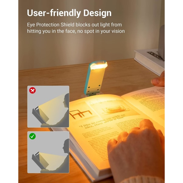 Boglæsningslampe til børn, senge og bøger, foldbar bogklipslampe