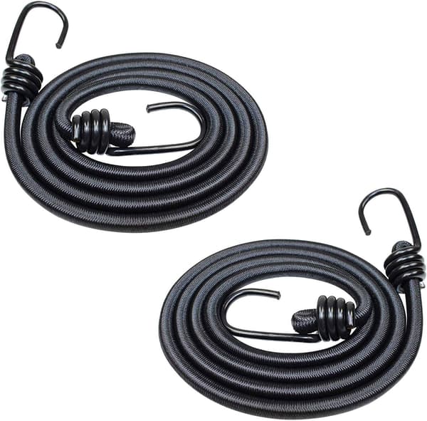 2-pack 120 cm Tunga Bungee-snören med Krokar för Bil