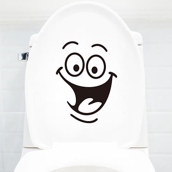10 st Toalett Smiley Ansikte Dekal Rolig Badrum Köksvägg