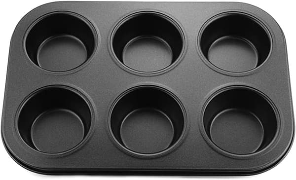 Kageform, Ovn 6 Kop Kage Muffin Kop Bageform, (Sort, 1 Styk)