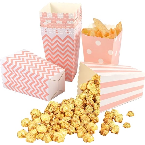 12 st Popcornlådor Papperspåse Godisbehållare Popcorn Papperspåse