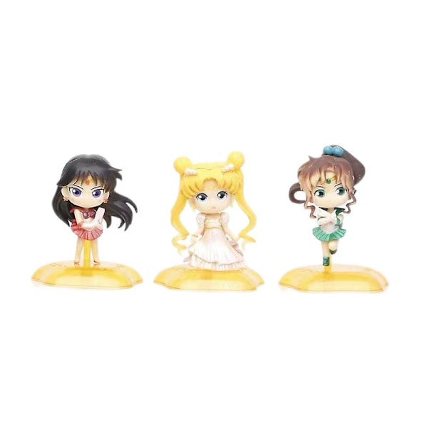 6 stk. Sailor Moon figurlegetøj søde piger mini actionfigurer børn fødselsdagsgaver 6 stk.