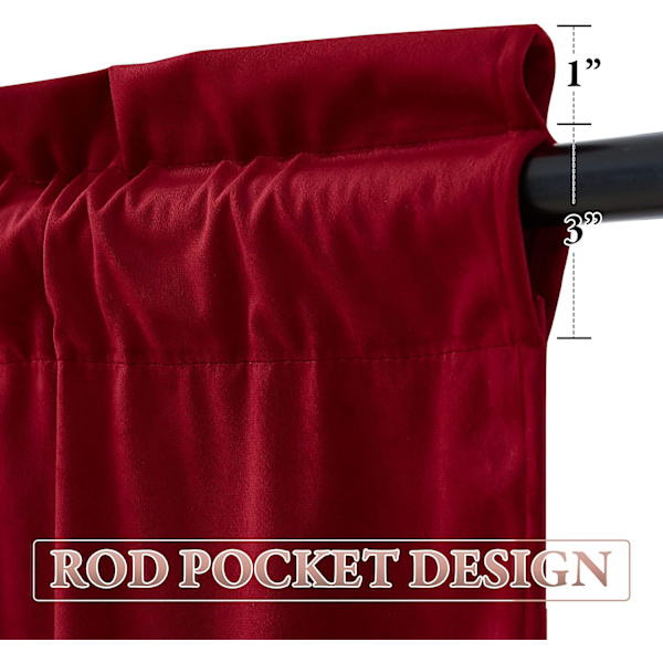 68,9\"B x 19,6\"L Køkken Gardin Valance Sort-Out Valance