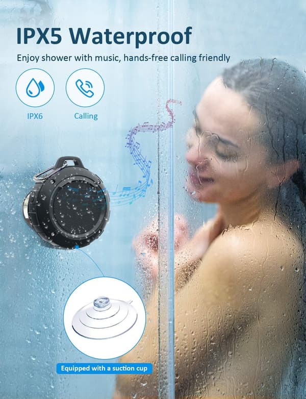 Bluetooth Brusespeaker, IPX5 Vandafvisende Bærbar Trådløs