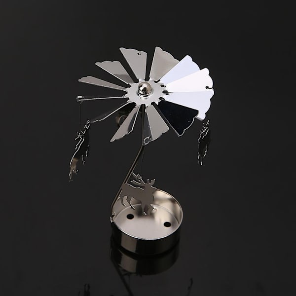 Roterende lysestake Spinning lysestake Metall telysholder for bryllup（1
