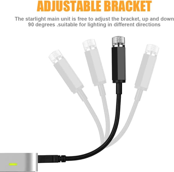 LED Stemningslys, USB Taklampe for Bilstemning Stjernehimmel