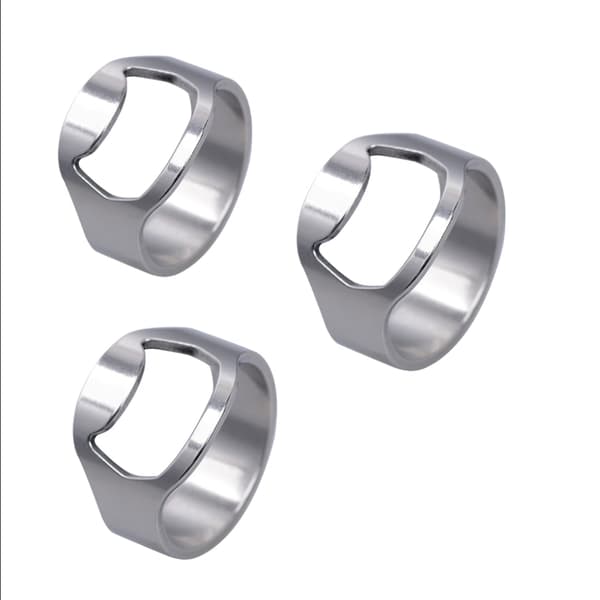Flasköppnare i rostfritt stål, ring, 22mm*8.2mm*1.5mm