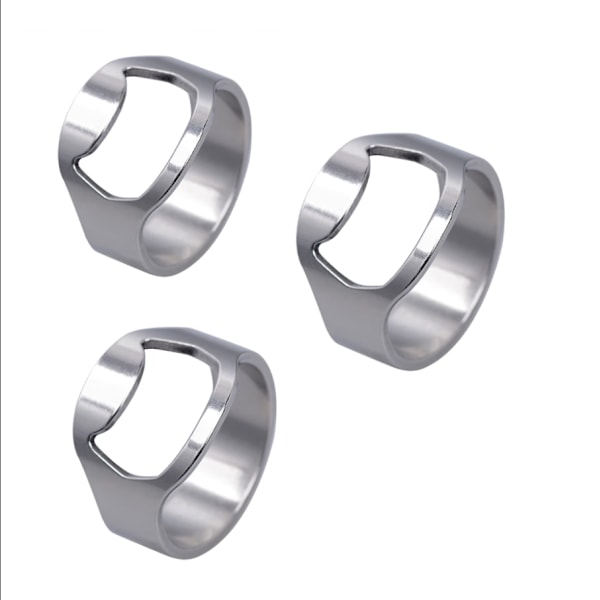 Rustfrit Stål Flaskeåbner Ring 22mm*8.2mm*1.5mm Flaskeåbner