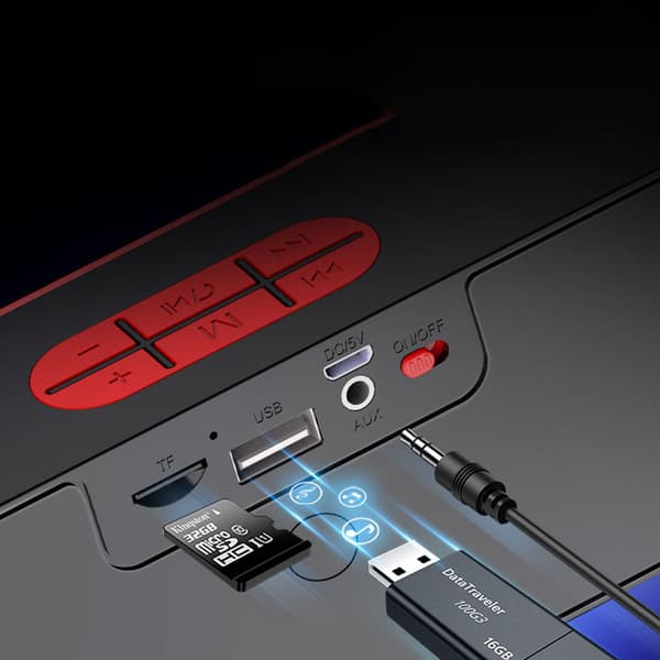 En (röd, ca 180*44*63mm) Bluetooth-högtalare mini bärbar