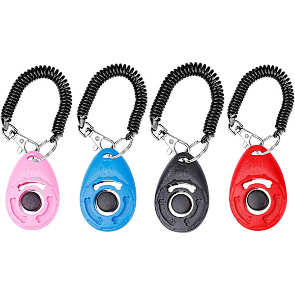 Hundklicker [4-pack], Hundklicker med Elastiskt Band & Stor