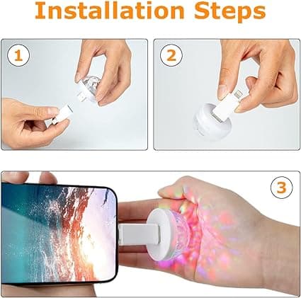 USB MINI Diskotek LAMPE, bærbar mini-blitz, Multifarvet LED Bil