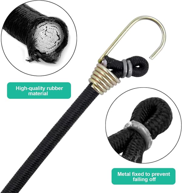 10 stycken 25 cm latex metallkrok mini repband Elastiskt rep