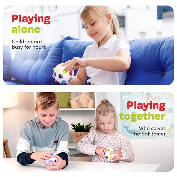 Stor regnbue puslespillkule fidget-puslespill