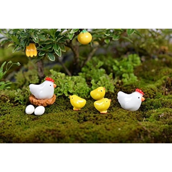 16 kpl Mikromaiseman Miniatyyrieläimet Resin Hen Hen