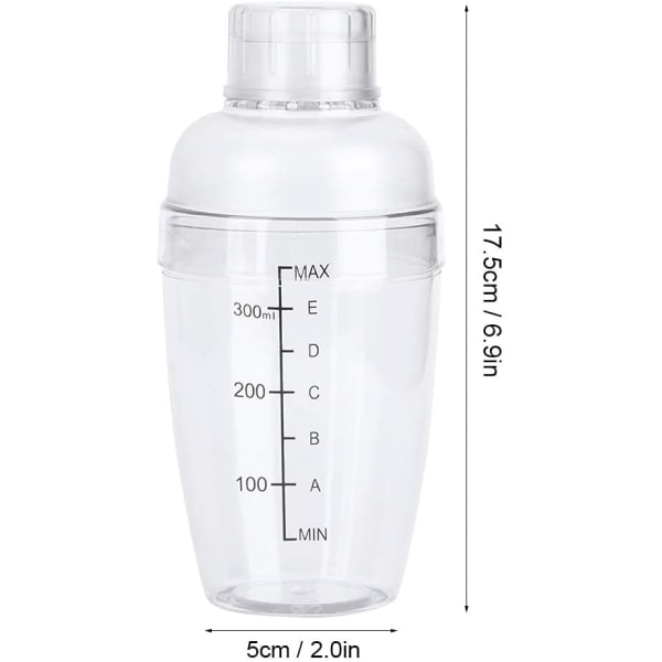 1 st Handskakare med graderad shaker 350ml mjölkskakare te