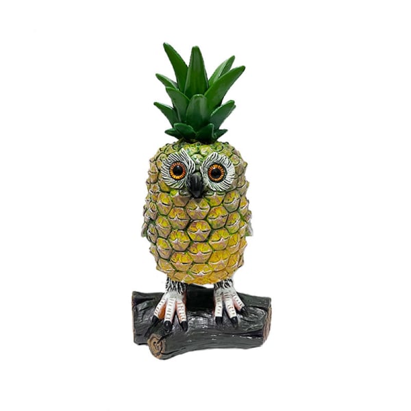 Dekoration av ananasuggla, rolig statyskulptur av hartskonst,