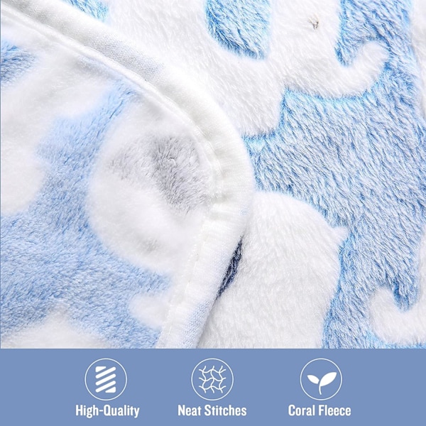 1 Pakke 3 Tæpper Super Bløde Fluffy Premium Fleece Dyretæpper