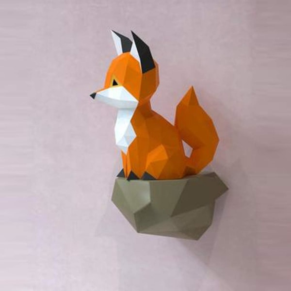 1 st Origami Väggdekor DIY Väggpapper Trophy DIY Papercraft