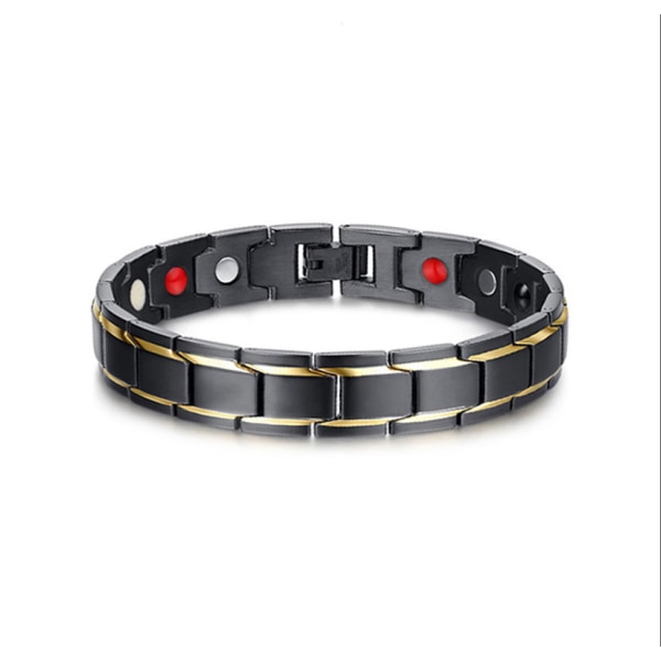 Black Gold Color Stainless Steel Adjustable Bracelet 21.5cm