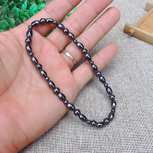 1 stk Sort Magnetisk Fodkæde Armbånd Naturlig Sort Anklet Fod