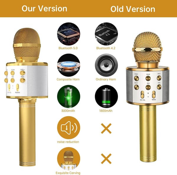 2-pack trådlös Bluetooth-karaokemikrofon för barn