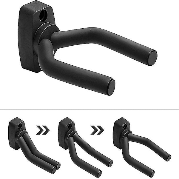 4-pack gitarrväggfäste - Gitarrhängare väggkrok hållare stativ display med skruvar - Lätt att installera - Passar alla storlekar gitarrer basar mandolin
