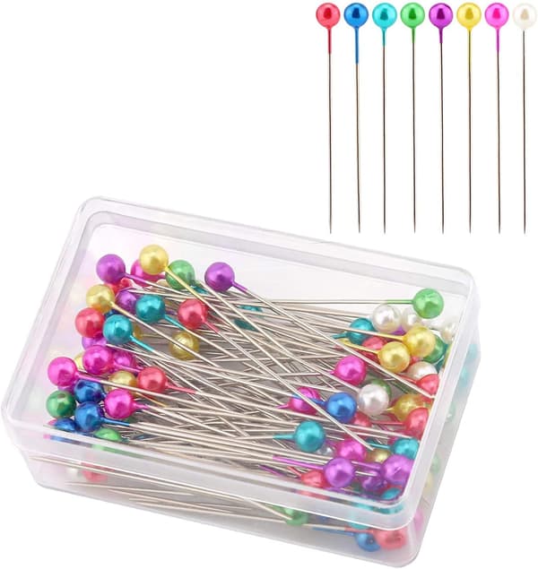 100 Stykker Sy-nåler 4cm, Plastkulehode, Rett Sy