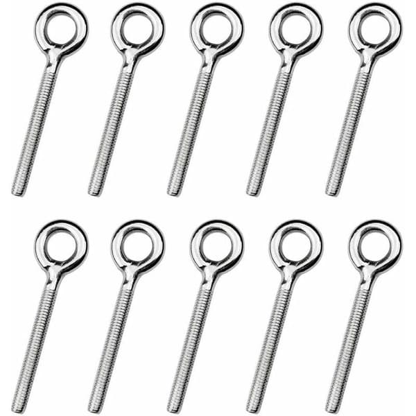 25-pack M4 ögleskruvar svetsade ringbultar skruvringar öglekrok B