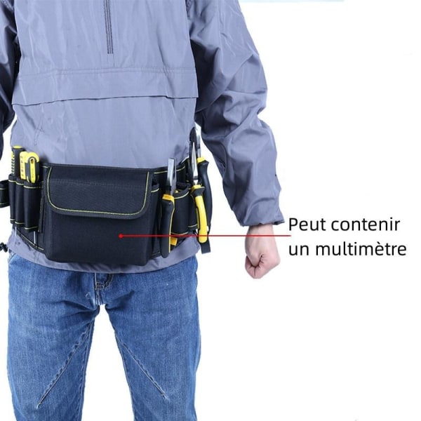 Heavy duty tool holder adjustable belt - multiple pockets and