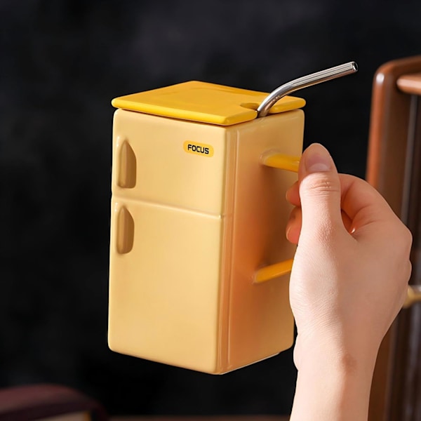 Keramiske Kaffe Krus, Keramiske Kaffe Kopper, Keramiske Kopper til Latte, varm te, Cappuccino, Mocha, kakao, Køleskab Design