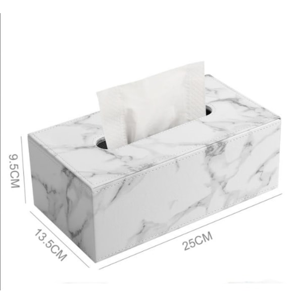 PU Læder Vævsæske, Rektangulær Vævsdispenser Vævs Holder