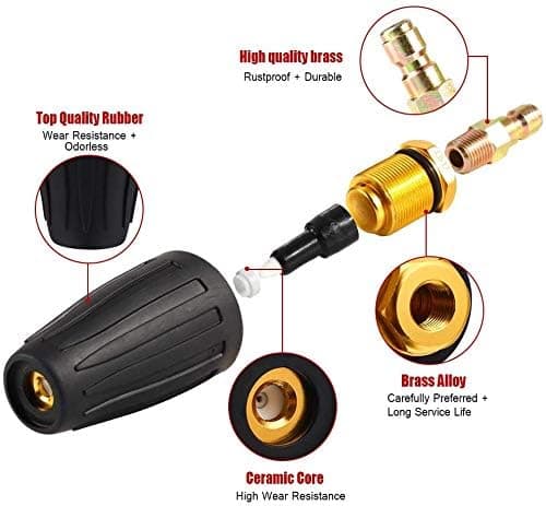 Trykvasketips Trykvaske Turbo Dysesæt 3000 PSI Max