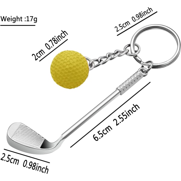 1 stk personlig design golf nøkkelring i metall Sports