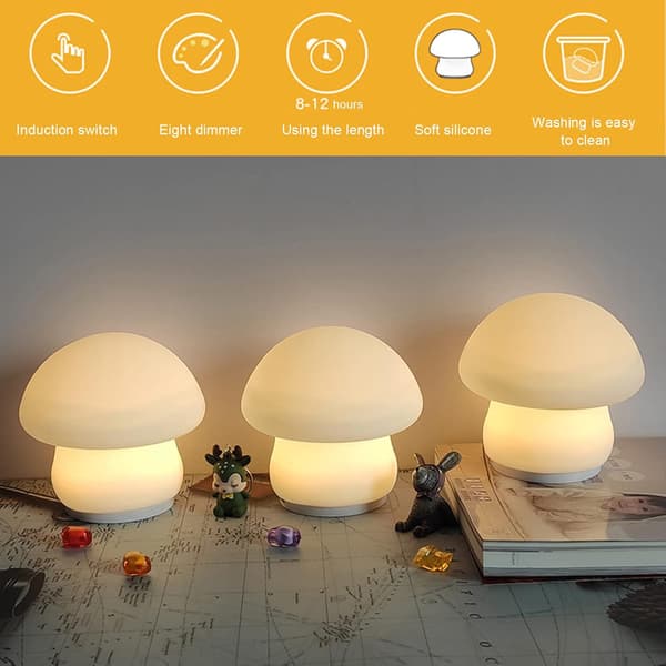 1 stk Sopp Dekor Led Nattelys - Søte Touch Sopper