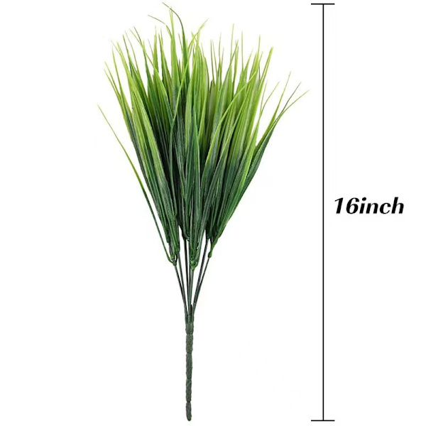 Vetegräs - 8 st - CATTREE Konstgjorda Buskar, Plast Vetegräs Gröna Blad Falska Växter Bröllop Inomhus O